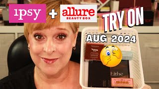 SUB BOX TRY-ON AUG 2024 | IPSY ICON + ALLURE