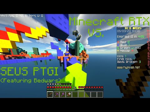 Minecraft RTX Vs. SEUS PTGI Shaders Comparison