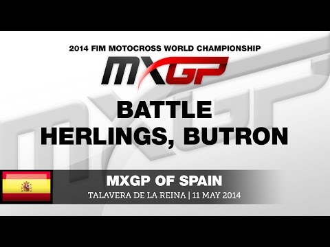 MXGP of Spain 2014 Jeffrey Herlings & Jose Butron Battle - Motocross
