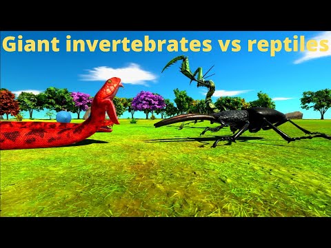 Giant invertebrates vs reptiles - animal revolt battle simulator
