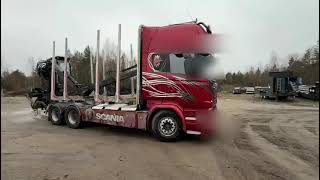 Scania R730 timber truck with crane and trailer (VIDEO) cami&oacute;n maderero | Imagen 4 - Autoline