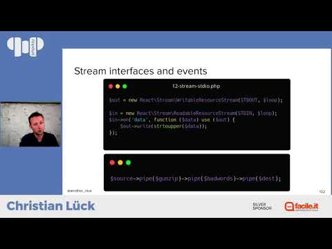 Getting started with ReactPHP Pushing real-time data to the browser - Christian Lück - phpday 2020