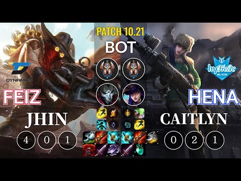 DYN Feiz Jhin vs hyF Hena Caitlyn Bot - KR Patch 10.21