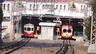 preview picture of video '珍しいケーブルカーの「複線」(駅・踏切)生駒ケーブルFunicular double track Station'