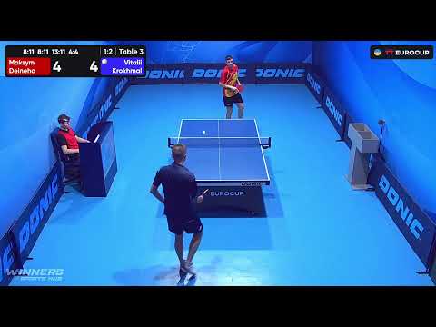16:20 Maksym Deineha - Vitalii Krokhmal 05.08.2023 TT Euro.Cup Ukraine Master. Table 3