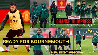 Martinez,Hojlund,Mount,Shaw,Mainoo, Kambwala| Man United training & injury updates ahead Bournemouth