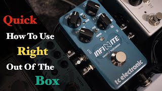 Quick Video Manual for INFINITE TC Electronic: Full Demo - All Modes, switches & FX Loop