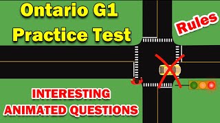 INTERESTING G1 PRACTICE TEST Ontario - ANYONE CAN PASS!!! - Rules - Part 1