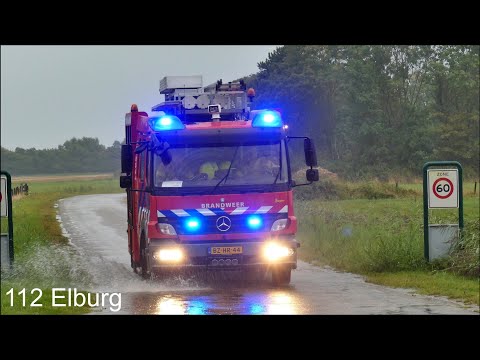 P1 2x Brandweer Texel [10-5931] met spoed naar een P1 Wateroverlast en een P1 Gaslucht op Texel