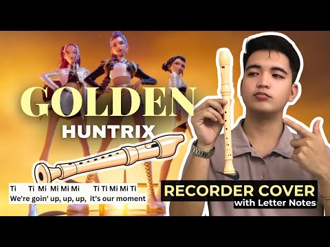 GOLDEN - K-pop Demon Hunters | Flute Recorder Cover with Notes Chords