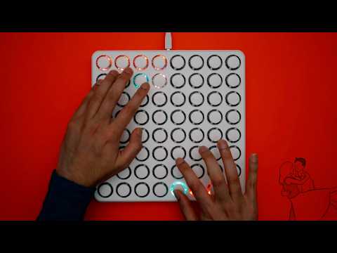 Turn any song into a finger drumming routine (on a Midi Fighter 64)