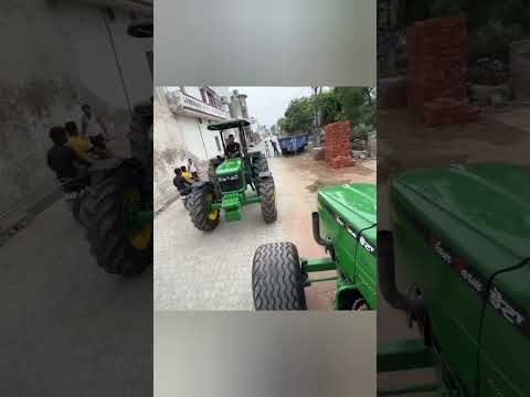 JOHN DEERE 5075 HELPED JD 5210 ❤ // NISHU DESHWAL #automobile #nishudaswal #viral #shorts