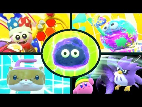 Kirby Star Allies - Marx, Gooey, Rick, Coo & Kine Friend Abilities