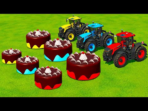 LOAD AND TRANSPORT TASTY CAKE WITH JCB TRACTORS - Farming Simulator 22
