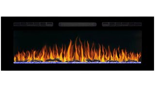 Електрокамін настінний / вбудовуваний ArtiFlame AF50WR з обігрівом і звуком горіння вогню