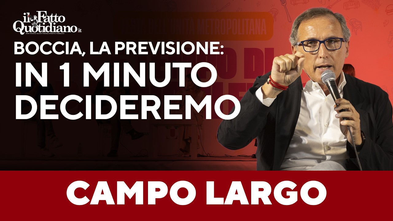 Campo largo, Francesco Boccia : “Prima il programma, poi in un minuto decideremo chi lo rappresenta”