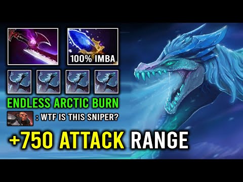 +750 Attack Range Endless Arctic Burn Slow | NEW Solo Mid Winter Wyvern Guide Dota 2