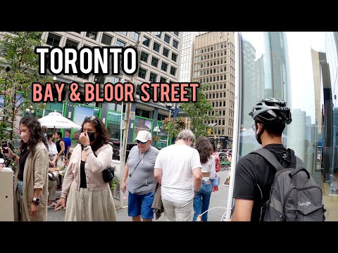 Toronto Downtown Bay Street Walking Tour September 2021 Canada