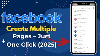 How to Create Multiple Facebook Pages with Just One Click 2025 | Create Facebook Page
