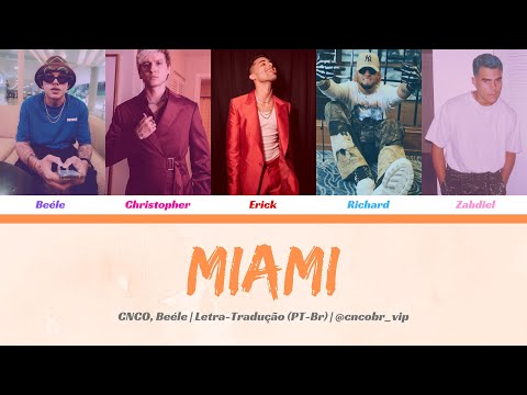 CNCO, Beéle - Miami (Letra/Tradução)