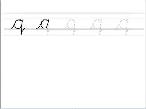 cursive handwriting letter q