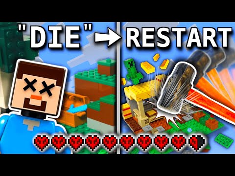 Ich habe Hardcore-Minecraft aus LEGO gebaut...