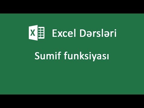 Sumif funksiyası - Excel dərsləri #32