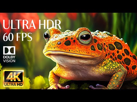 4K HDR 60fps Dolby Vision with Animal Sounds & Calming Music (Colorful Dynamic) #16