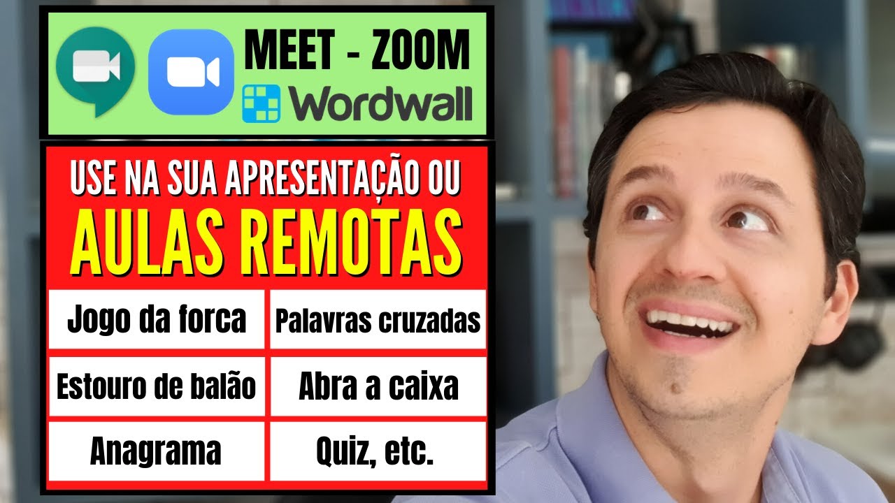 Como usar palavras cruzadas, quizes, etc. do Wordwall no Google Meet e Zoom durante uma aula remota.