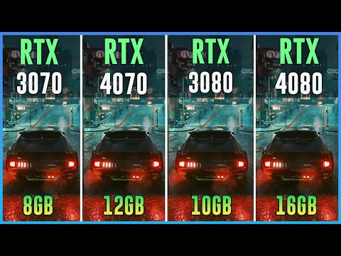 RTX 3070 vs RTX 4070 vs RTX 3080 vs RTX 4080 - Test in 12 Games