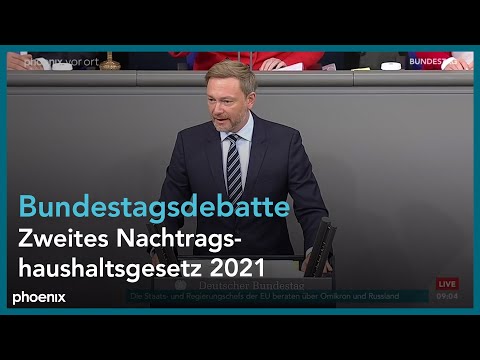 Bundestagsdebatte zum zweiten Nachtragshaushaltsgesetz 2021 am 16.12.21
