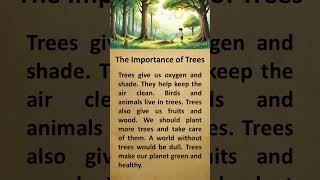 The Importance of Trees #shorts #english #englishmerl #englishreading #englishgrammar #education