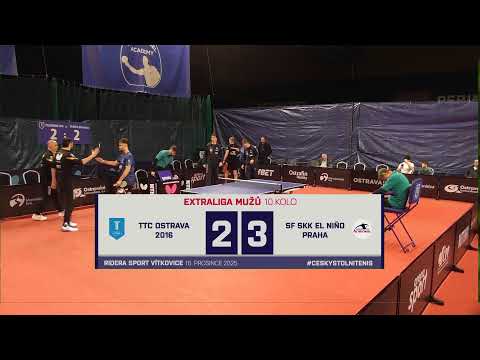 Extraliga stolního tenisu mužů TTC Ostrava 2016-SF SKK El Niňo Praha