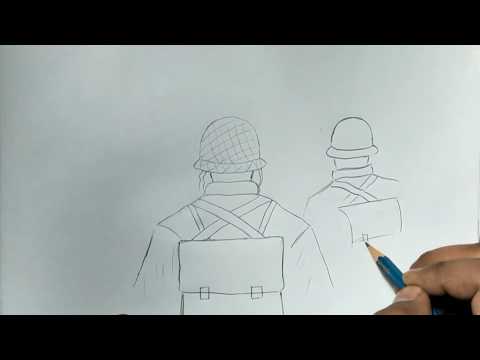 Soldiers drawing for beginners /how to draw soldiers in ...