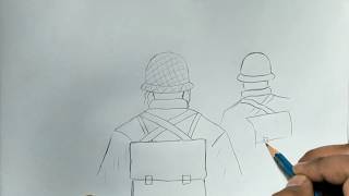 Soldiers drawing for beginners /how to draw soldie