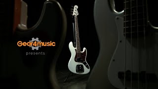 Video thumbnail for Fender 60th Anniversary Jazz Bass, Arctic Pearl | Gear4music demo by Gear4music Guitars
