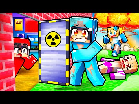 Surviving in ONE DOOMSDAY BUNKER CHUNK With MY CRAZY FAN GIRLS!