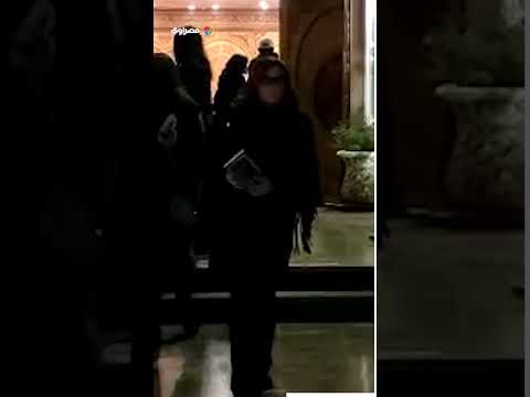 إيهاب فهمي وبشرى ولقاء الخميسي في عزاء والد مي فارق