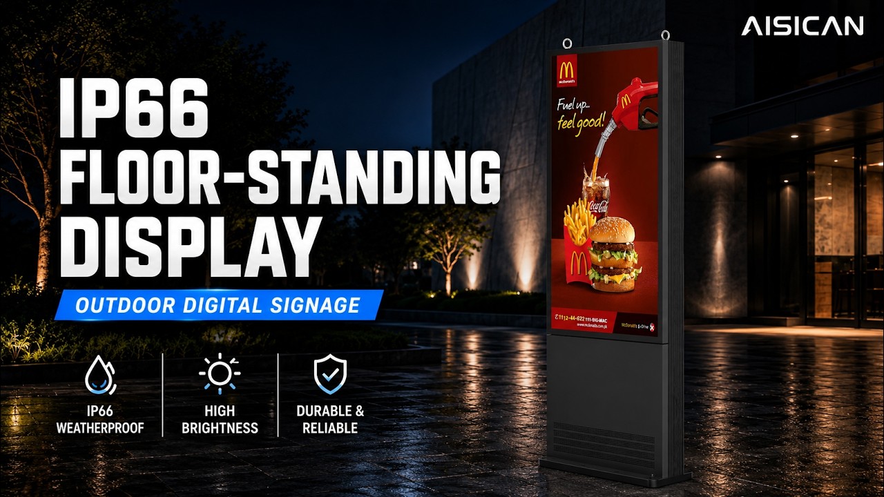 IP66 Floor-Standing Outdoor Display