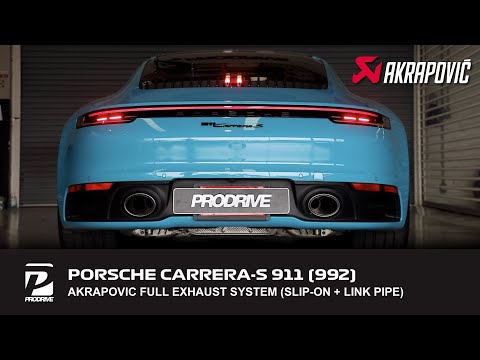Porsche Carrera 911 (992) Akrapovic Full Exhaust System (Slip-On + Link pipe with CAT.)
