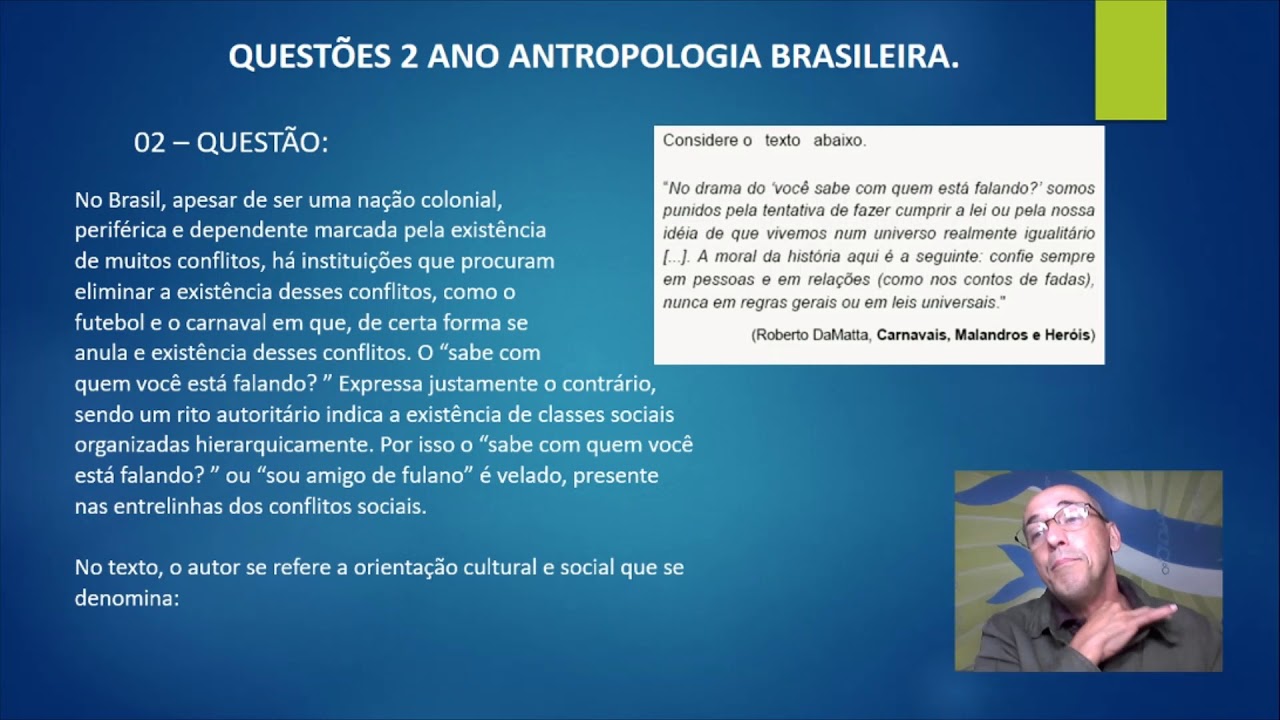 REPASSANDO AS QUESTÕES ANTROPOLOGIA BRASILEIRA