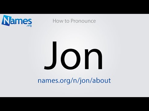 How to Pronounce Jon