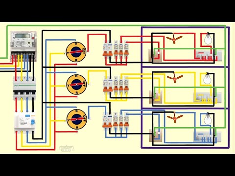Electrical house wiring 4 gang switch connection