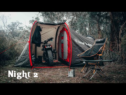 Nature ASMR | Solo Winter Camping from my Motorcycle | Silent Vlog