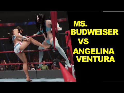 WWE 2K19 Ms. Budweiser vs Angelina Ventura - Knockout Match
