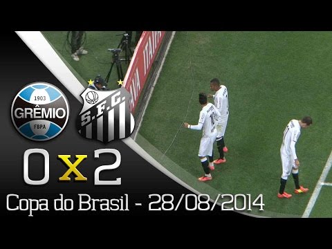 Gremio 0 x 2 Santos - Gols - Copa do Brasil 2014 (28/08/14)