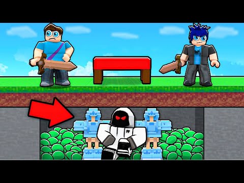 I Secretly Built A HIDDEN UNDERGROUND BASE.. (Roblox Bedwars)