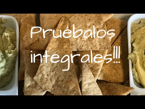 Nachos integrales de espelta al horno