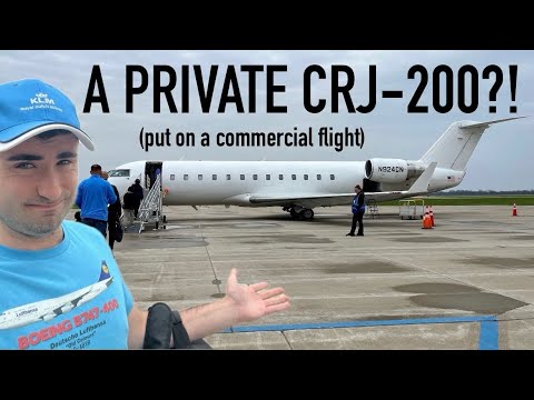 Flying on a PRIVATE CRJ-200! - Contour Airlines VIP CRJ Review