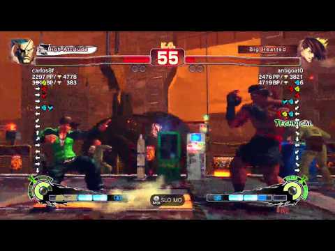 USF4 carlos8f (Sagat) vs antigoat0 (Yang) commentary